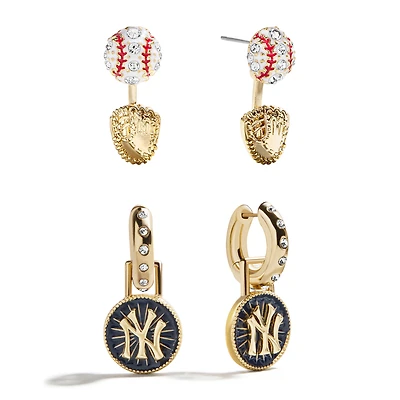 BaubleBar  New York Yankees Hoop Earring Set