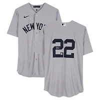 Maillot réplique Nike gris autographié de Ben Rice, Yankees de New York