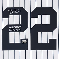 Ben Rice New York Yankees Autographed White Nike Replica Jersey with "MLB Debut 6-18-24" Inscription