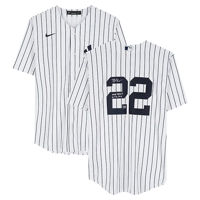 Ben Rice New York Yankees Autographed White Nike Replica Jersey with "MLB Debut 6-18-24" Inscription