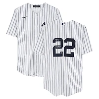 Ben Rice New York Yankees Autographed White Nike Replica Jersey with "MLB Debut 6-18-24" Inscription