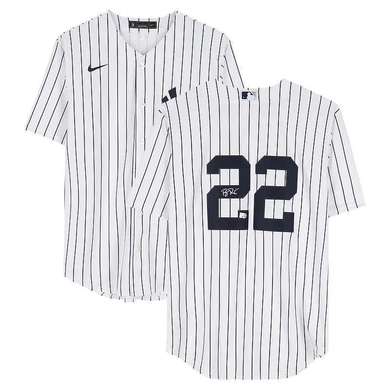 Ben Rice New York Yankees Autographed White Nike Replica Jersey