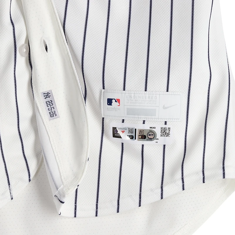 Ben Rice New York Yankees Player-Worn #22 White Pinstripe Jersey vs. Texas Rangers on May 7, 2026