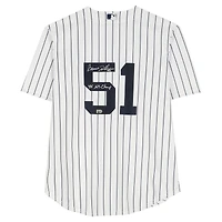 Bernie Williams New York Yankees Autographed White Nike Replica Jersey with "4X WS Champ" Inscription