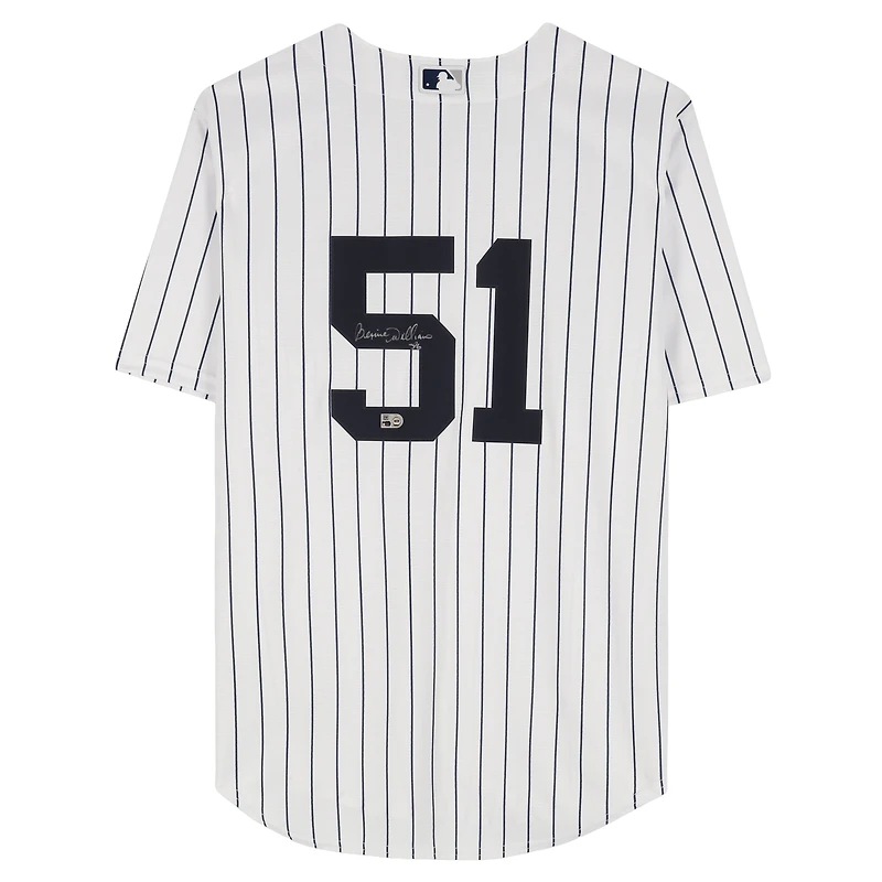 Maillot réplique blanc Nike autographié par Bernie Williams des Yankees de New York