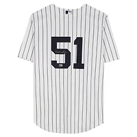 Maillot réplique blanc Nike autographié par Bernie Williams des Yankees de New York