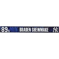 Braden Shewmake, joueur des Yankees de New York, numéro 89, plaque signalétique bleu marine, entraînement de printemps 2025 de la MLB
