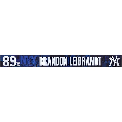 Brandon Leibrandt, joueur des Yankees de New York, numéro 89, plaque signalétique bleu marine, entraînement de printemps 2025 de la MLB