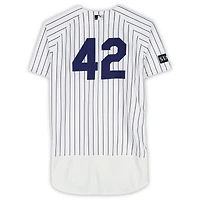 Brent Headrick New York Yankees Game-Used #42 White Pinstripe Jersey vs. Los Angeles Angels on April 15, 2026 - Jackie Robinson Day
