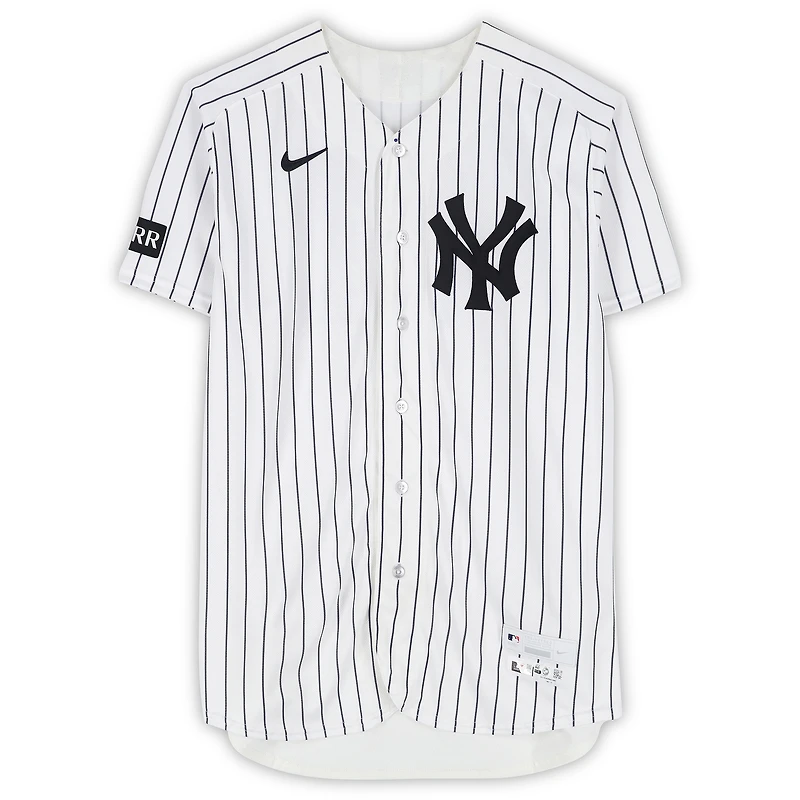 Brent Headrick New York Yankees Game-Used #42 White Pinstripe Jersey vs. Los Angeles Angels on April 15, 2026 - Jackie Robinson Day