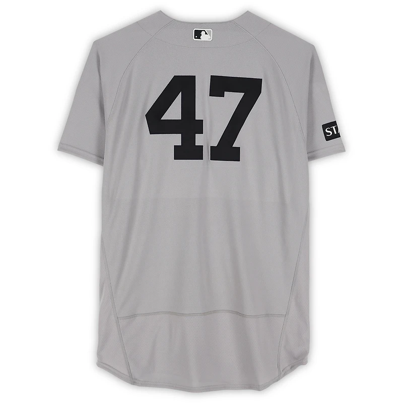 Brent Headrick New York Yankees Game-Used #47 Gray Jersey vs. San Francisco Giants on March 25, 2026