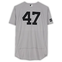 Brent Headrick New York Yankees Game-Used #47 Gray Jersey vs. San Francisco Giants on March 25, 2026