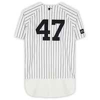 Brent Headrick New York Yankees Game-Used #47 White Pinstripe Jersey vs. Miami Marlins on April 3, 2026
