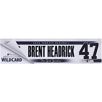 Plaque nominative n° 47 de Brent Headrick, joueur des Yankees de New York, lors de la série Wild Card 2025 contre les Red Sox de Boston.
