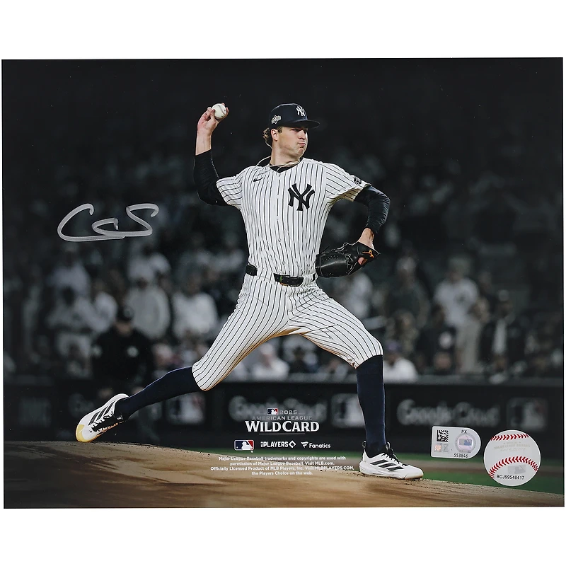 Cam Schlittler New York Yankees Autographed 8" x 10" 2025 MLB AL Wildcard Series Pitching Photograph
