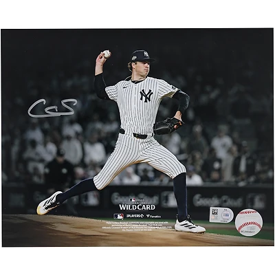 Cam Schlittler New York Yankees Autographed 8" x 10" 2025 MLB AL Wildcard Series Pitching Photograph