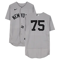 Camilo Doval New York Yankees Game-Used #75 Gray Jersey vs. San Francisco Giants on March 25, 2026