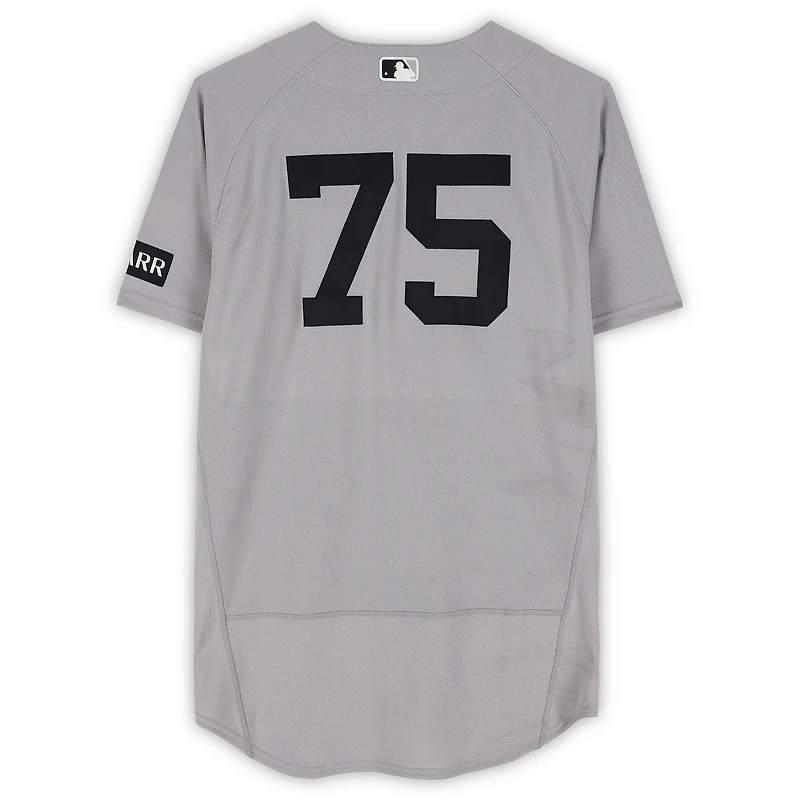 Camilo Doval New York Yankees Game-Used #75 Gray Jersey vs. San Francisco Giants on March 25, 2026