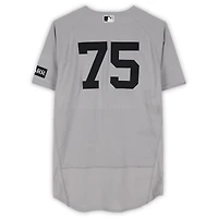 Camilo Doval New York Yankees Game-Used #75 Gray Jersey vs. San Francisco Giants on March 25, 2026
