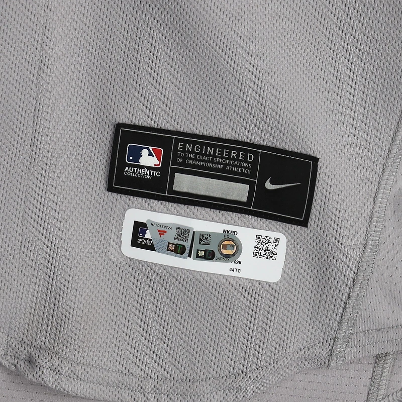 Camilo Doval New York Yankees Game-Used #75 Gray Jersey vs. San Francisco Giants on March 25, 2026