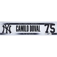 Camilo Doval New York Yankees Player-Issued #75 Nameplate from the 2025 MLB Season 