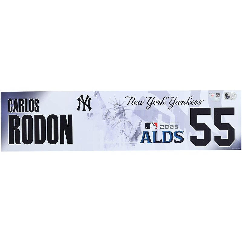 Carlos Rodón New York Yankees Player-Issued #55 Nameplate from the 2025 MLB Postseason