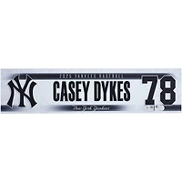 Casey Dykes New York Yankees Player-Issued #78 Nameplate from the 2025 MLB Postseason