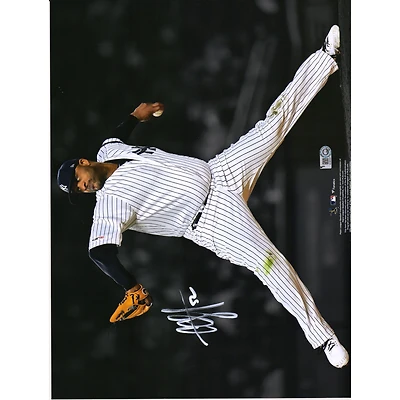 CC Sabathia New York Yankees Autographed 11" x 14" Final Start Throwing Spotlight Photograph
