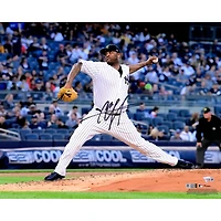 Photo de lanceur autographiée de CC Sabathia, des Yankees de New York (40,6 x 50,8 cm).