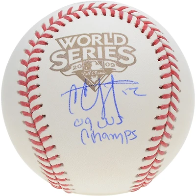 CC Sabathia New York Yankees Autographed 2009 World Series Logo Baseball with "09 WS Champs" Inscription