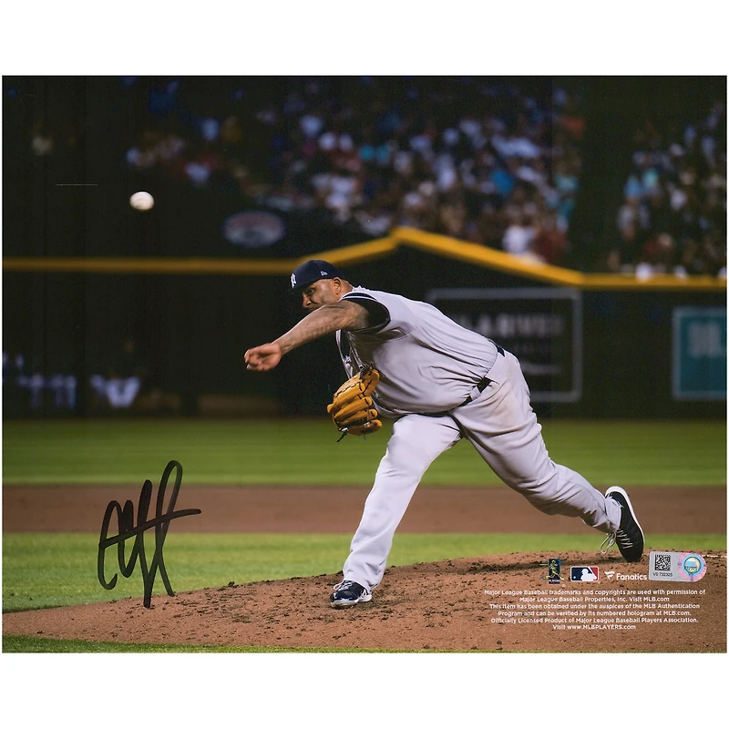 Photo autographiée de CC Sabathia, des Yankees de New York, pour son 3000e retrait sur des prises (8 x 10 pouces).