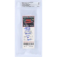 Billet authentifié par Beckett Fanatics Witnessed Auto 10, signé par CC Sabathia, des Yankees de New York, pour sa 202e victoire en carrière, daté du 18 août 2013, avec l'inscription « Victoire en carrière n° 202 ».