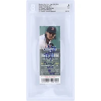 Billet authentifié par Beckett Fanatics Witnessed, daté du 24 avril 2014 et signé par CC Sabathia, des Yankees de New York, pour sa 208e victoire en carrière. Inscription « Victoire en carrière n° 208 ».