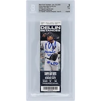 Billet authentifié 9/10 signé CC Sabathia New York Yankees, victoire en carrière n° 250, dont les fans de Beckett ont été témoins, du 19 juin 2019, avec l'inscription « Victoire en carrière n° 250 »