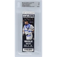 Billet authentifié 7/10 signé CC Sabathia des Yankees de New York pour la dernière victoire en carrière dont les fans de Beckett ont été témoins, daté du 24 juin 2019, avec l'inscription « Dernière victoire en carrière »