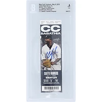 CC Sabathia New York Yankees Autographed Final MLB Season Beckett Fanatics Witnessed Authenticated Ticket from May 8, 2019