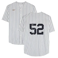 Maillot réplique blanc Nike Cooperstown autographié par CC Sabathia des Yankees de New York avec inscription « 3000k 30/04/19 ».