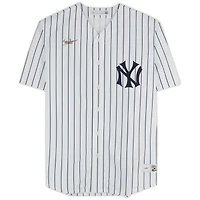 CC Sabathia New York Yankees Autographed White Pinstripe Nike Cooperstown Collection Replica Jersey