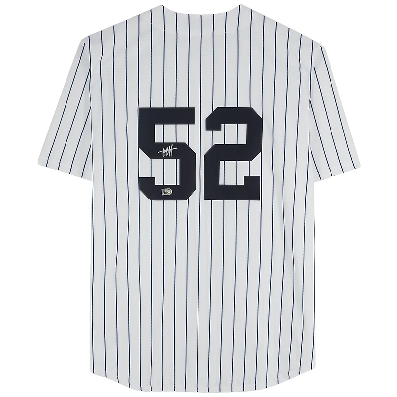 CC Sabathia New York Yankees Autographed White Pinstripe Nike Cooperstown Collection Replica Jersey