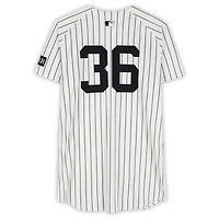 Clarke Schmidt New York Yankees Game-Used #36 White Pinstripe Nike Jersey vs. Athletics on June 28, 2025