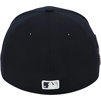 Casquette New Era bleu marine portée par Clarke Schmidt des Yankees de New York contre les Dodgers de Los Angeles le 30 octobre 2024 - Match 5 des Séries mondiales