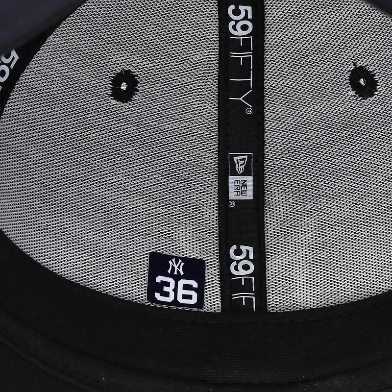 Casquette New Era bleu marine portée par Clarke Schmidt des Yankees de New York contre les Dodgers de Los Angeles le 30 octobre 2024 - Match 5 des Séries mondiales