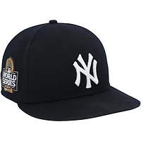 Casquette New Era bleu marine portée par Clarke Schmidt des Yankees de New York contre les Dodgers de Los Angeles le 30 octobre 2024 - Match 5 des Séries mondiales