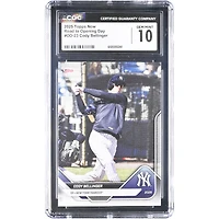Carte authentifiée CGC 10 authentifiée Cody Bellinger, Yankees de New York, collection Topps Now 2025 « En route pour le jour d'ouverture » ​​n° OD-23