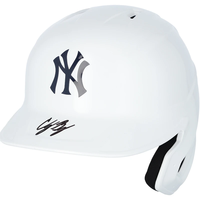 Réplique du casque de frappeur chromé alternatif autographié par Cody Bellinger des Yankees de New York