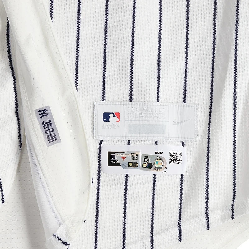 Cody Bellinger New York Yankees Game-Used #35 White Pinstripe Jersey vs. Kansas City Royals on April 19, 2026