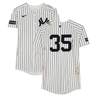 Cody Bellinger New York Yankees Game-Used #35 White Pinstripe Nike Jersey vs. Toronto Blue Jays on October 8, 2025 - ALDS Game 4 