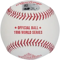 Logo autographié par David Cone des Yankees de New York pour la Série mondiale de