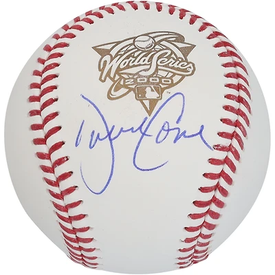Logo autographié par David Cone des Yankees de New York pour la Série mondiale