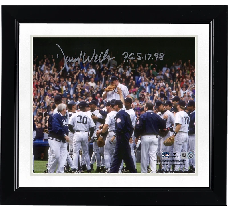 David Wells New York Yankees Autographed 8" x 10" Perfect Game Carry Off Photograph with "PG 5-17-98" Inscription